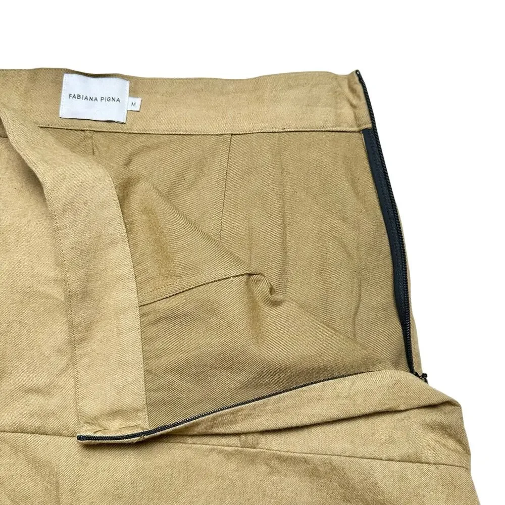 Fabiana Pigna | Women | Pampa Olive Handmade Byas Raw Cut Midi Skirt | Medium